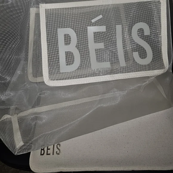 BEIS Cream Travel Bag Modern Minimalist Design